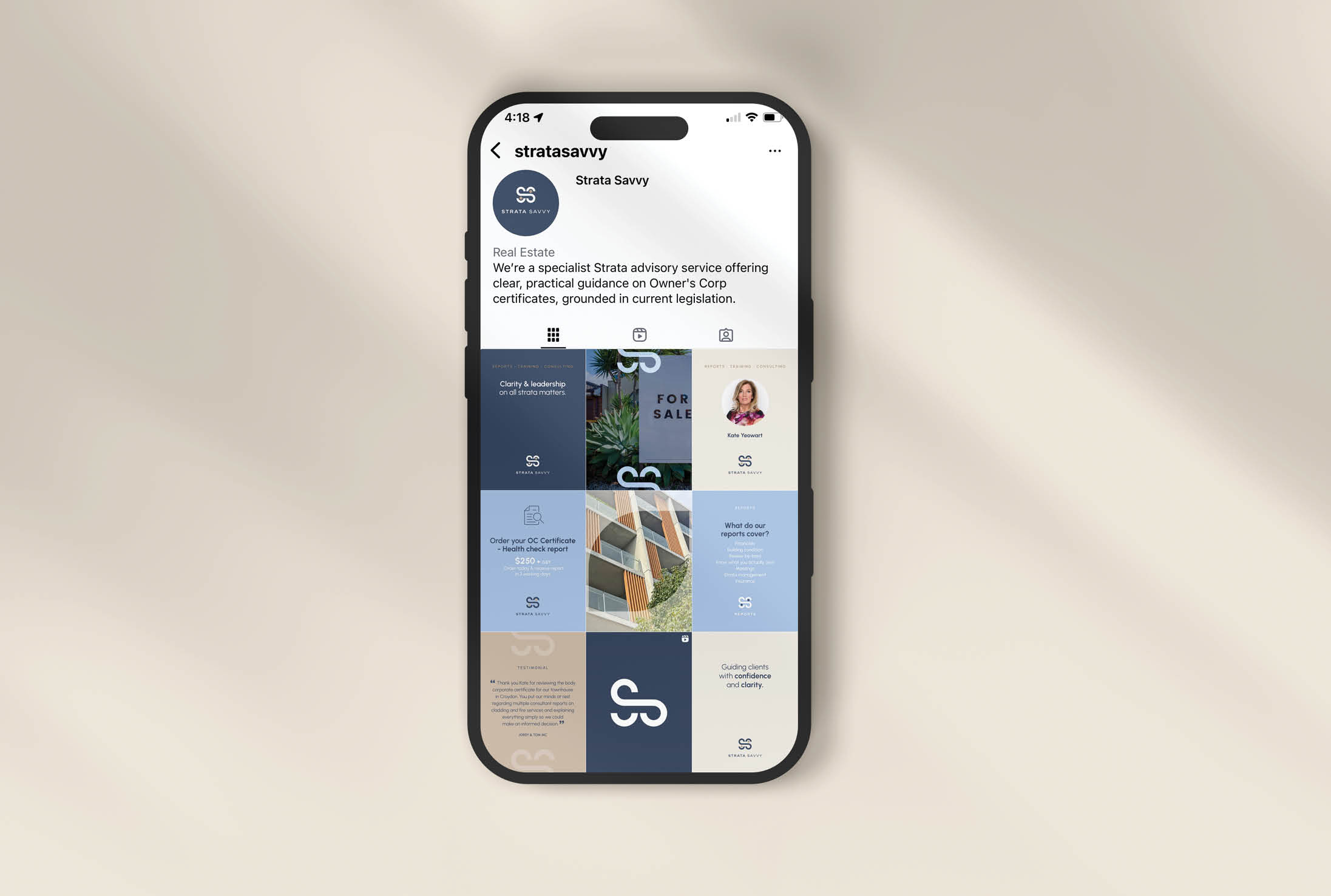 SD Portfolio - Strata Savvy socials phone
